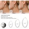 Hypoallergenic Hoop Earrings, Lightweight Large 30/40/50mm Fashionable Temperament and Popular Styles - 4 of 4