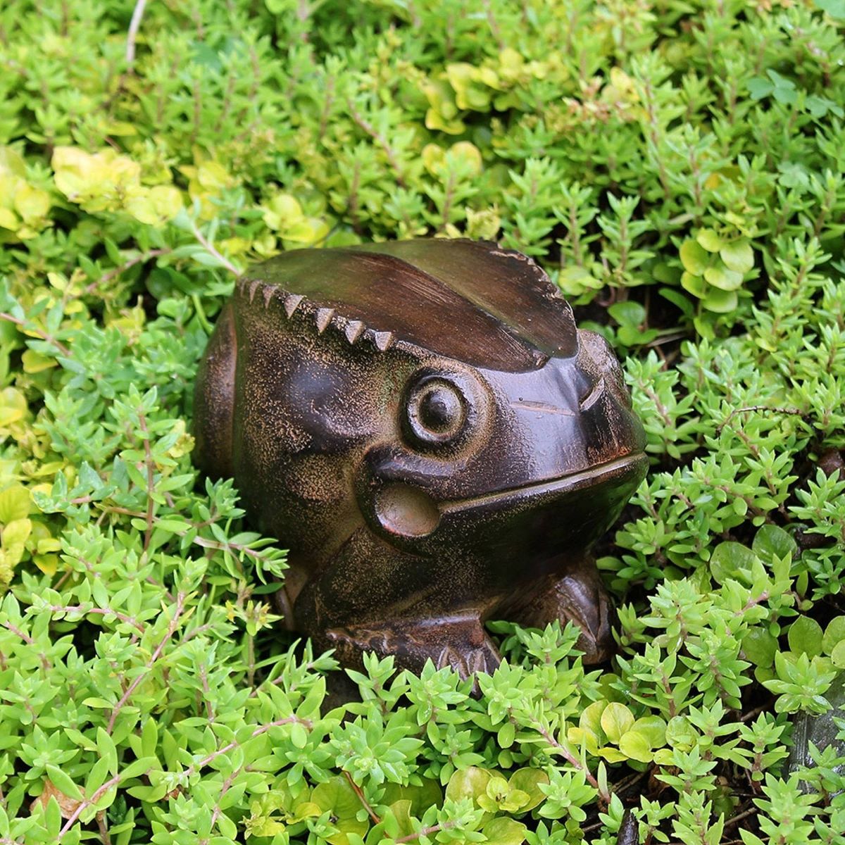 Achla Designs Frog Indoor/Outdoor Statue Bronze: Aluminum Animal Decor for Tabletop or Floor, 4.5" Height, 3 lbs - thumbnail 2
