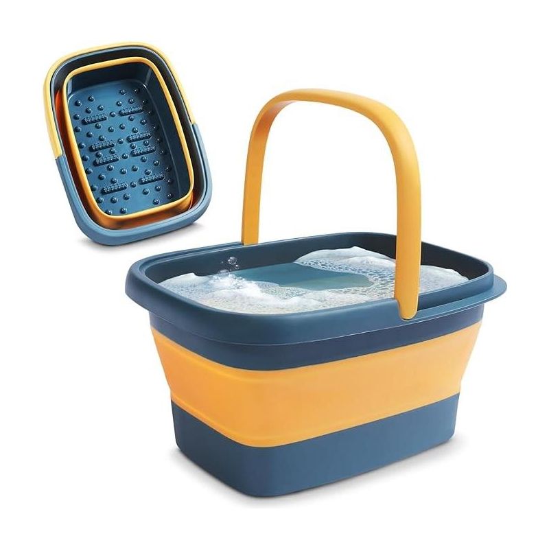 Allsett Health Collapsible Foot Bath – Advanced Foot Soaking Tub with Portable Design and Handle – Pedicure Foot Spa with Acupressure Points, 1 of 8