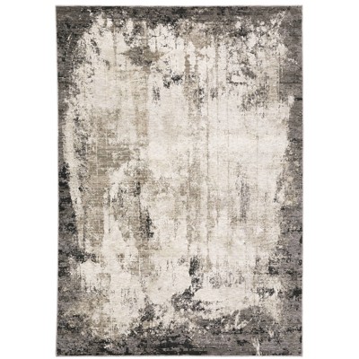 5'3x7'6 Nirvan Industrial Abstract Indoor Area Rug Beige/Gray - Captiv8e  Designs