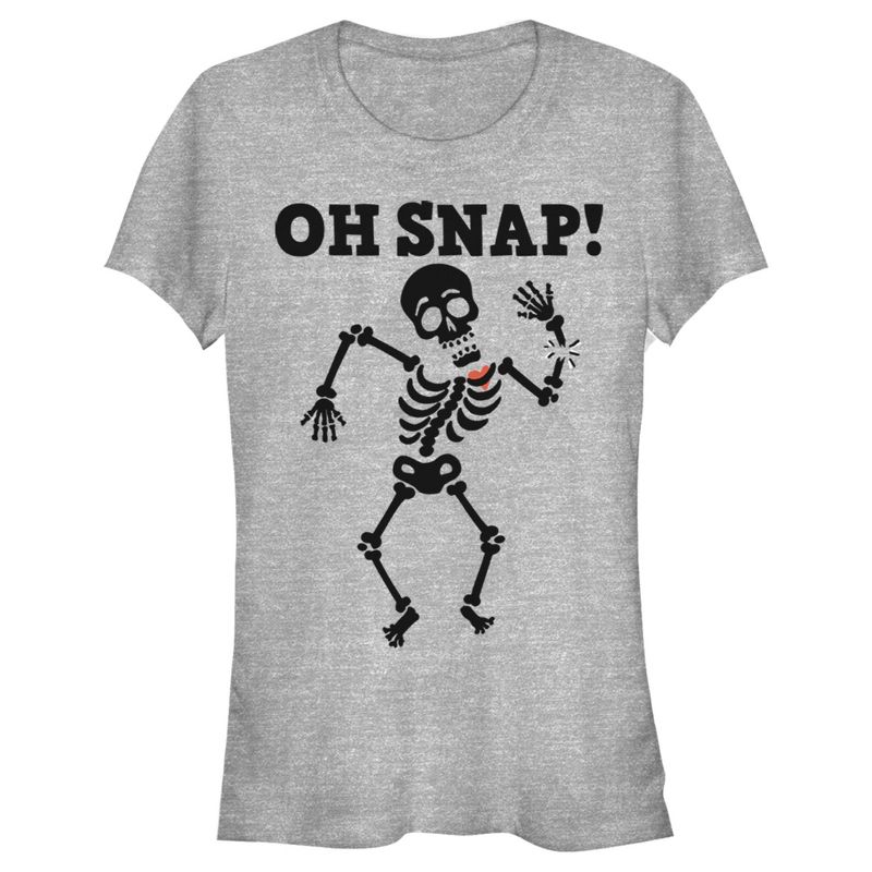 Juniors Womens Lost Gods Halloween Oh Snap T-Shirt, 1 of 5
