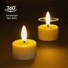 LumiPur 6pk 1.5"x2.3" Signature Flickering Flameless LED Wax Tea Light Candle White - 3 of 4