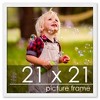 PosterPalooza | Square Classic Modern White Picture Frame - UV Acrylic, Foam Board Backing, Hanging Hardware - 2 of 4