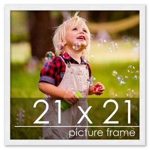 PosterPalooza | 21x21 Wood Frame with UV Acrylic, 6 Finishes: Black, White, Bronze, Silver, Wood, Mahogany - 1 of 4