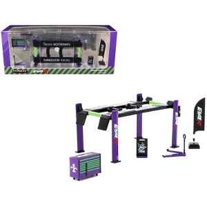 "EVA Racing" Garage Tools Set of 5 pieces with Stickers "Parts64" Series 1/64 Diecast Model by Tarmac Works - 1 of 4