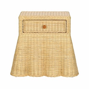 TOV Furniture Pentra 1-Drawer Nightstand in Natural Rattan - 1 of 4