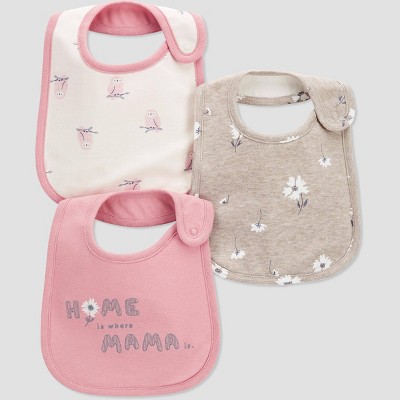 Image of Carter's Just One You® Baby Girls' Owl Bib - Pink