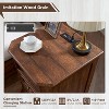 SinCiDo Nightstand with Charging Station & 2 Drawers, Farmhouse End Table, Wood Side Table for Bedroom, Living Room - 4 of 4