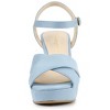 Allegra K Women's Buckle Closure Platform Chunky Heels Slingback Sandals - 2 of 4