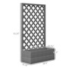 Trellis Planter Box for Climbing Plants, Raised Garden Bed w/ Trellis Lattice for Outdoor Garden, Deck - 3 of 4