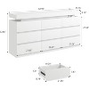Dyoney 9-drawer vanity with power socket and LED lights, spacious storage cabinet, charging dock - 3 of 4