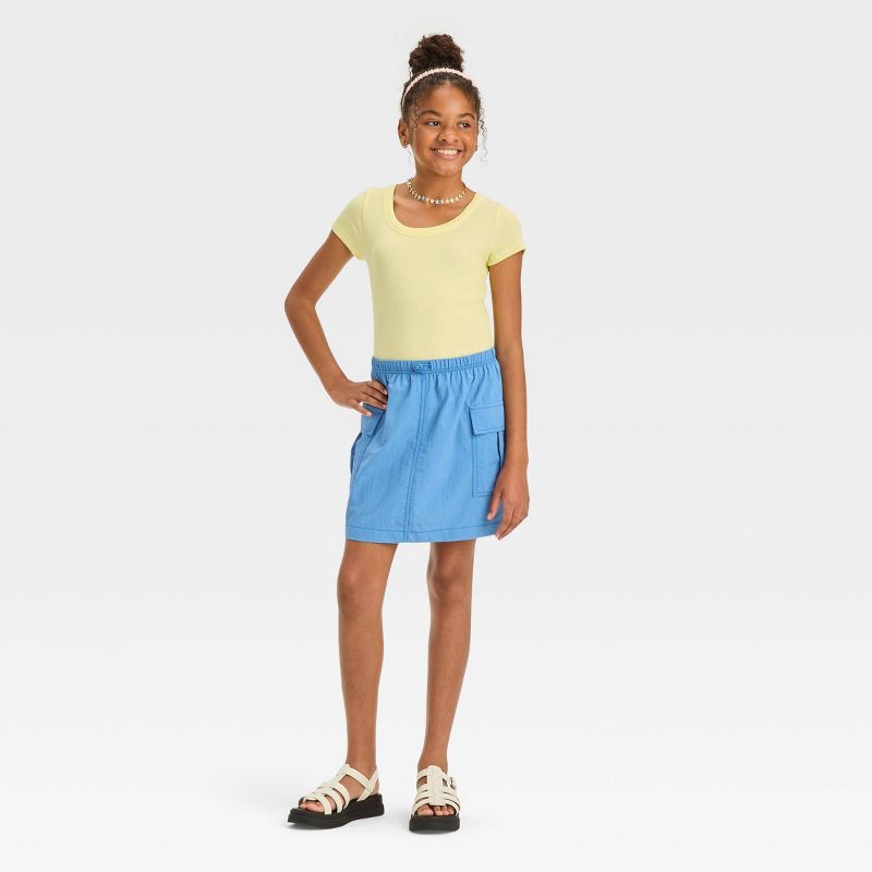 Girls' Cargo Pocket Nylon Utility Skirt - art class™, 4 of 8