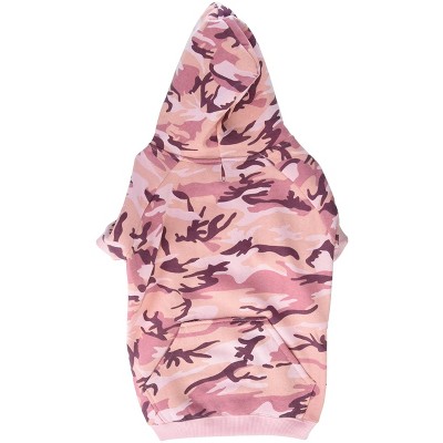 Casual Canine Camo Hoodie for Dogs, 17" Large, Pink