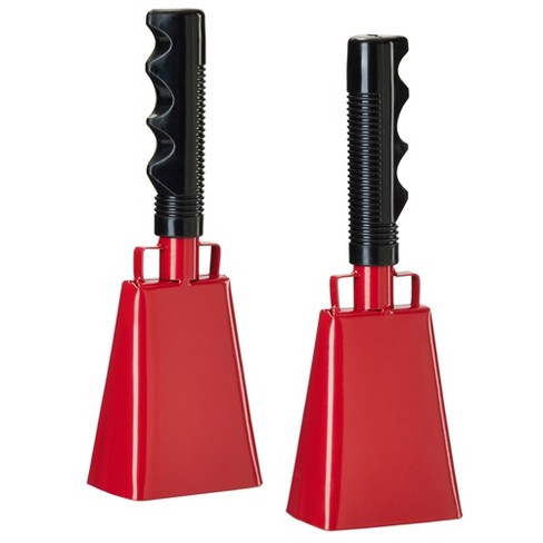 Blue Panda 2 Pack Large Red Metal Cowbells For Football Games, 9 In Hand  Percussion Noise Makers With Handles For Sporting Events : Target
