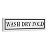 HomeRoots 10" X 36" White And Black Wash Dry Fold Metal Wall Decor - 4 of 4