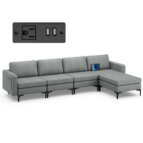 dark grey modular lounge