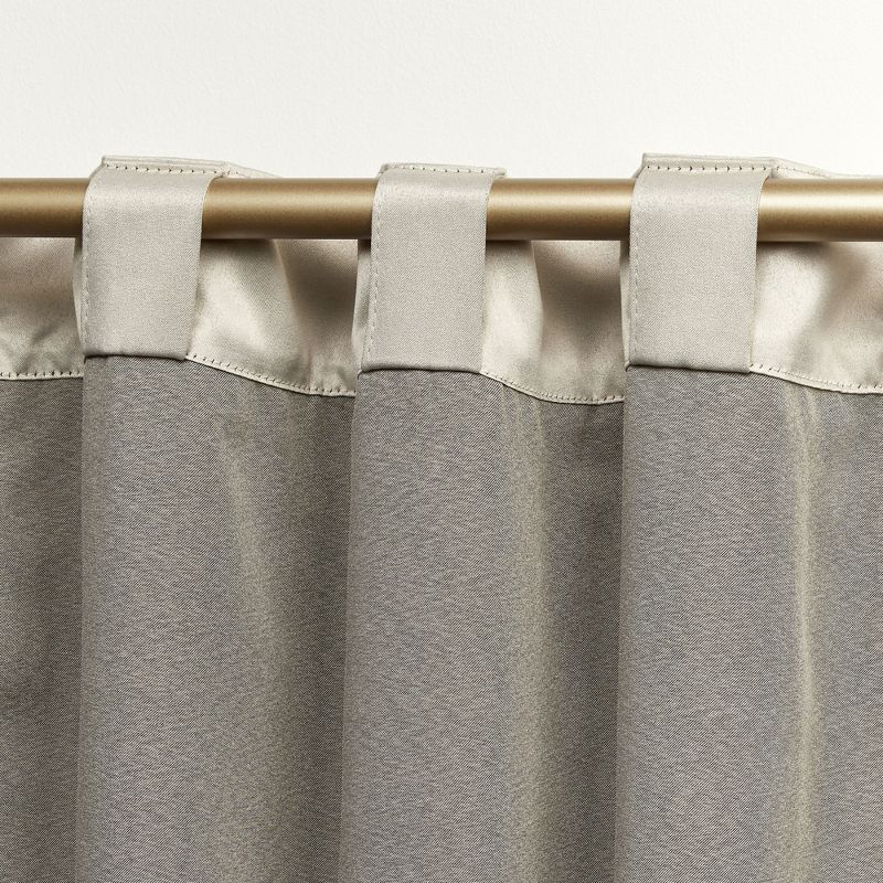 Exclusive Home Bliss Room Darkening Blackout Hidden Tab Top Curtain Panels, 54"x84", Sand, Set of 2, 5 of 7