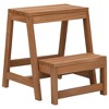 vidaXL Foldable Step Stool Solid Firwood - 2 of 4