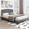 Costway Modern Upholstered Bed Frame Queen Size Platform Bed with Wooden Slat Support - 4 of 4