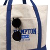 Hampton University Pirates Established Date Canvas Tote Bag With External Pocket, Reusable Shoulder Bag for Shopping, School, Beach - 2 of 4