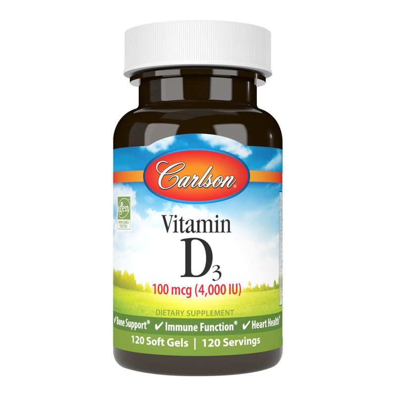 Carlson - Vitamin D3 4000 IU (100 mcg), Cholecalciferol, Immune Support, 1 of 7