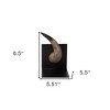 HomeRoots Set of Two 6" Brown and Black Ceramic Horn Decorative Bookends - 3 of 4