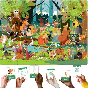 QUOKKA Search and Find Puzzles for Kids Ages 4-6 - Riddle Kids Puzzles 6-8 Years Old - 70 Unique Pcs | 20 Illustrated Cards | Children Themes - 1 of 4