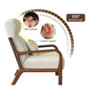Bestier Mid Century Accent Chair Heightened Headrest with Removable Armrest Pillows,with Solid Wood Frame for Living Room, Bedroom - 4 of 4