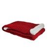 Northlight 50" x 60" Cable Knit Plush  Throw Blanket - Red/White - 4 of 4