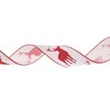 Unique Bargains Gift Wrap Ribbons Stitched Edge Reindeer Print Polyester 118.11"x2.48" 1 Pc - 4 of 4