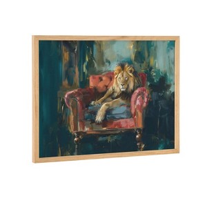 Kate & Laurel All Things Decor 16"x12" Gallery Lion Portrait in Rich Jewel Tones Print by The Creative Bunch Studio Natural - 1 of 4