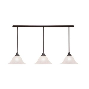 Toltec Lighting Any 3 - Light Chandelier in  Dark Granite with 14" Italian Marble Shade - 1 of 1