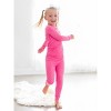 RuffleButts SoftSnooze Toddler Girls Ruffle Long Sleeve Pajama Set - 4 of 4