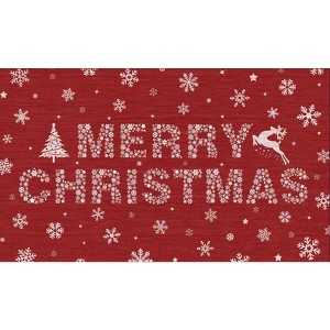 Christmas Entryway Mat for Holiday Decor Low Pile Machine Washable Welcome Doormat for Indoor/Outdoor Entryways - 1 of 1