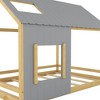 Full Bed With Roof Window, Bed Frame , Sturdy Construction Slatted Support, No Box Spring Required, Platform Bed For Boys Girls Teens Bedroom - 4 of 4