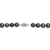 EVERLY JEWELRY | Sterling Silver 7.5-8mm Black Cultured Freshwater Pearl Strand Necklace, 18" - 3 of 4