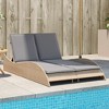 vidaXL Sun Lounger Beige PE rattan 44.9x80.7x28.7 in - 2 of 4