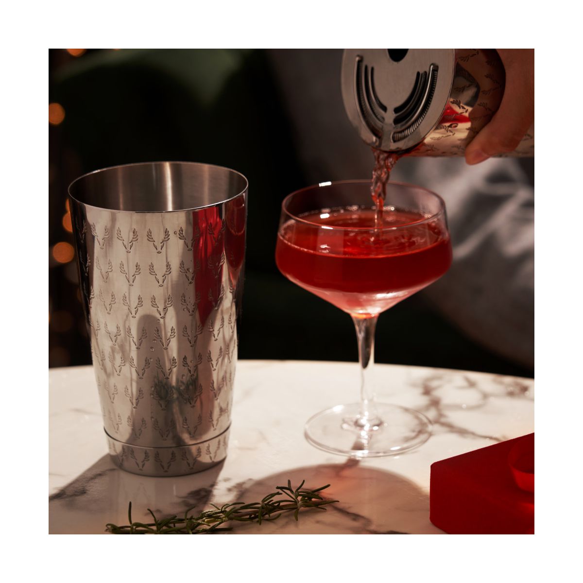 Viski Staghead Boston Shaker Tins, Stainless Steel Cocktail Shaker for Espresso Martini, Margarita, Wedding Gifts, Home Bar, 28 oz & 18 oz, Silver - thumbnail 7