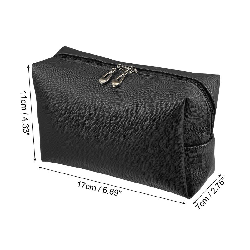 Unique Bargains PU Leather Waterproof Makeup Bag Cosmetic Case Makeup Bag for Women S Size 1 Pc, 4 of 7