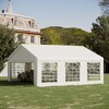 Outsunny 20' x 40' Large Outdoor Carport Canopy Party Tent with Removable Protective Sidewalls & Versatile Uses - 2 of 4
