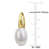 EVERLY JEWELRY | Yellow Plated Sterling Silver 7-8mm Cultured Freshwater Pearl Curved Shepherd Hook Earrings - 2 of 4