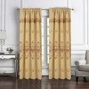 RT Designers Collection Bonnie Macrame Rod Pocket Room Darkening Curtain Panels for Living Room 52" x 84" Gold - 2 of 4