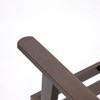 LeisureMod Walbrooke Modern Outdoor Armchair With Brown Aluminum Frame Set of 2 - 3 of 4