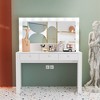 Adelaide Lighted Makeup Vanity White - Boahaus: 3 Drawers, 14 LED Bulbs, Bedroom Bathroom Decor - 3 of 4