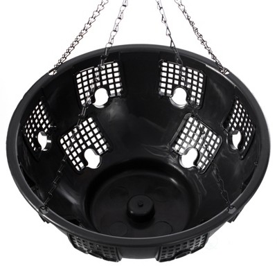 Black Durable Plastic Lace Hanging Outdoor Flower Planter