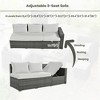 YOOCOZZ 6-Piece Patio Rattan Sectional Set - Adjustable Seating & Storage - 3 of 4