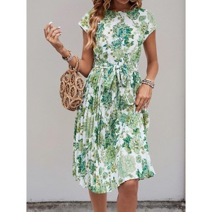 green emerald velvet dress Green Floral Dress | Midi Dress | Green Flower Dress | Ditsy Floral Print
