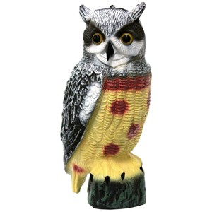 Emsco Garden Owl Scarecrow Outdoor Animal Statue - Gray - 1 of 3