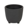 Cheung's Parlo Raised Textured Round Ceramic Pot- Large - Dark Gray - 3 of 4