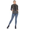 Women's Zip up High Pile Fleece Vest -White Mark - 4 of 4